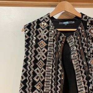 Eva Franco Carla Embellished Vest Jacket (Anthropologie) - Size Small